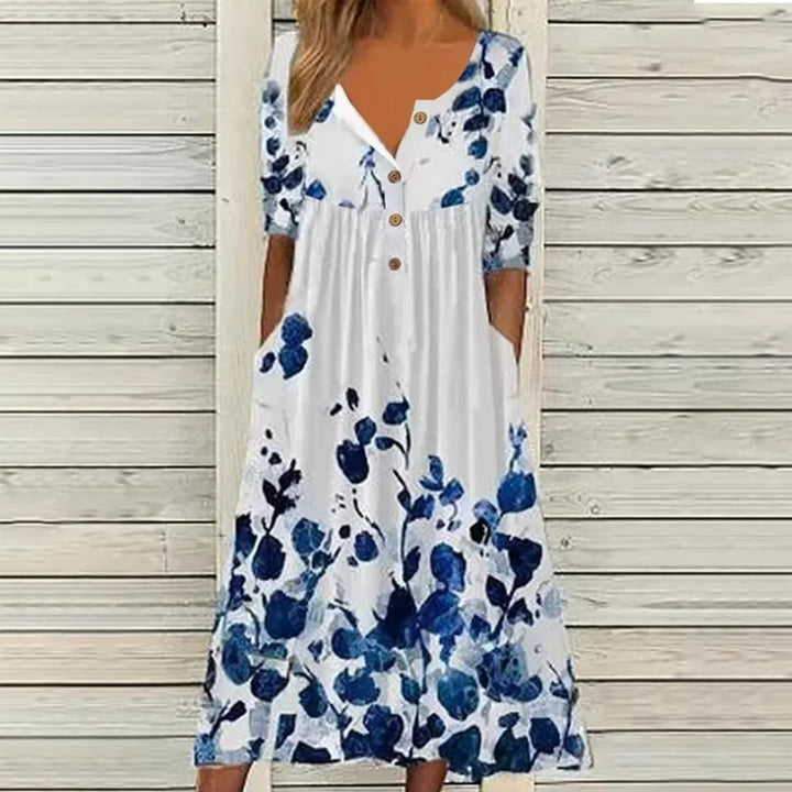 Julia Floral Print Maxi Dress