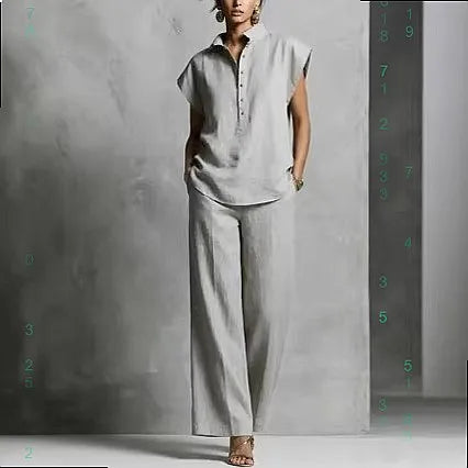 Blaire Elegant Sleeveless Summer Trouser Set