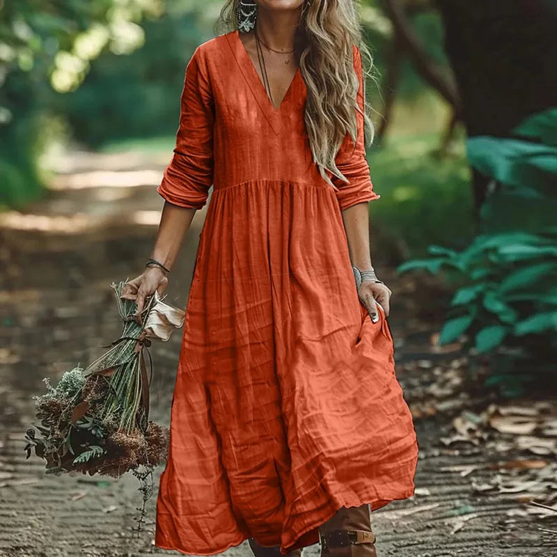 Solenne Long Sleeve Maxi Dress