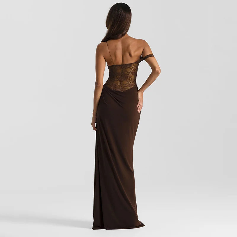 Valencia Lace Evening Gown Maxi Dress