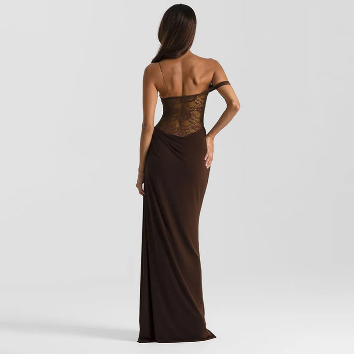 Valencia Lace Evening Gown Maxi Dress