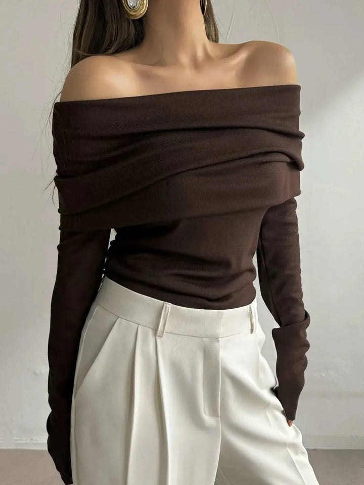 Eliza Foldover Neck Sweater
