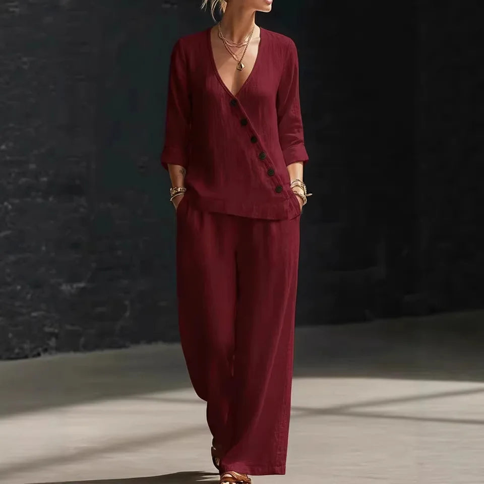 Ember Relaxed Wide Leg Pant Set