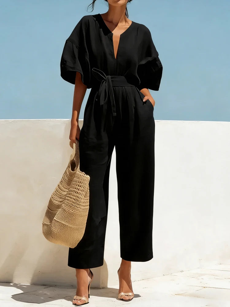 Zalira Summer Linen Jumpsuit