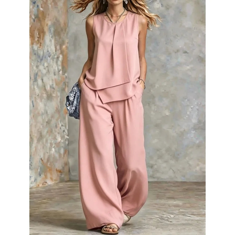 Harper Relaxed Fit Sleeveless Two Piece Set
