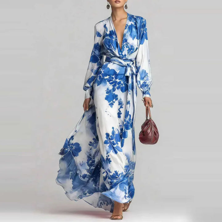Celeste Floral Chiffon Maxi Dress