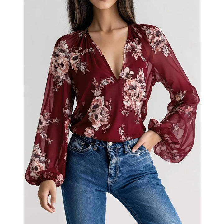 Giselle Floral Chiffon Blouse