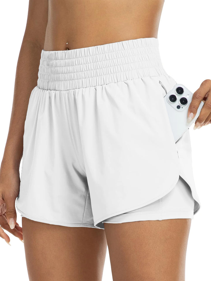 Andrea High-Waisted Track Shorts