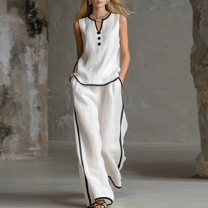 Vionna Sleeveless Two Piece Set