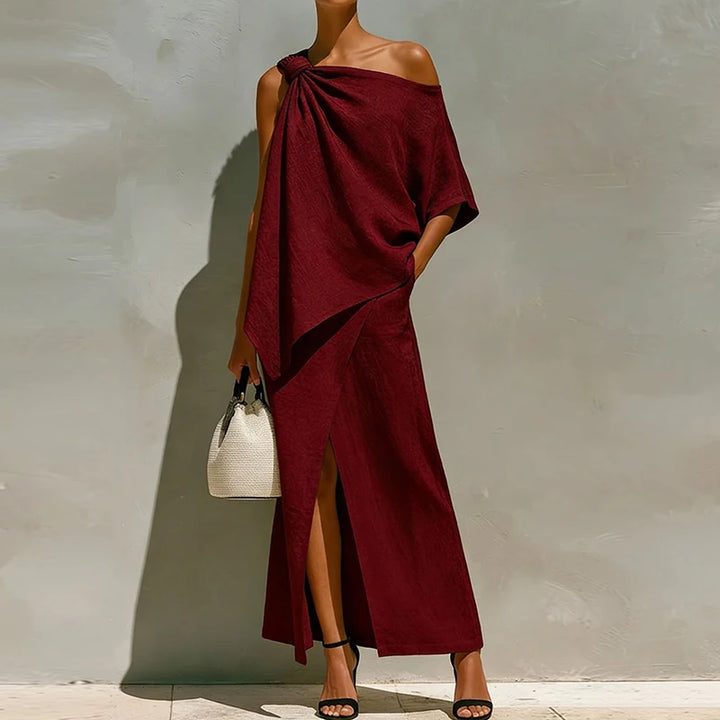 Faye One Shoulder Maxi Skirt Set