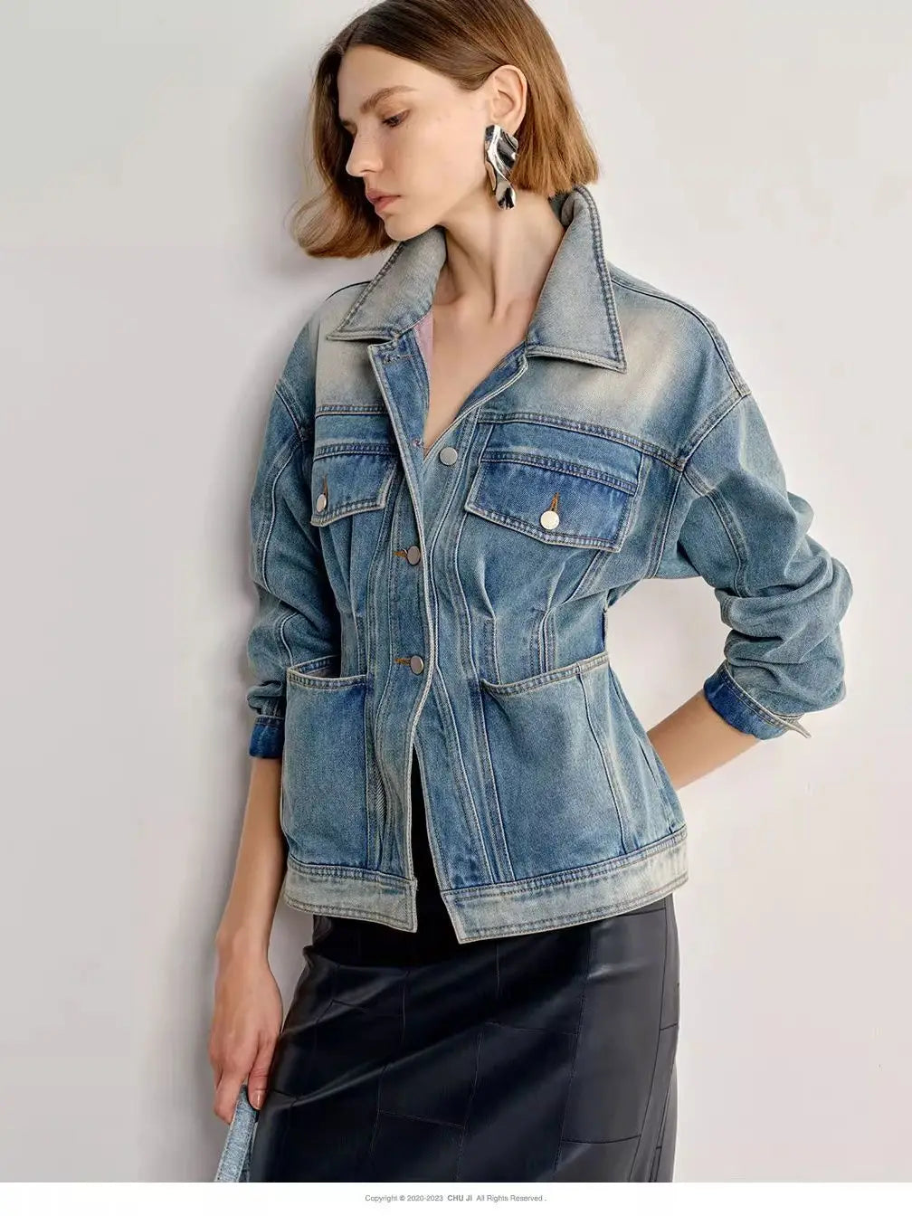 Brielle Washed Denim Jacket
