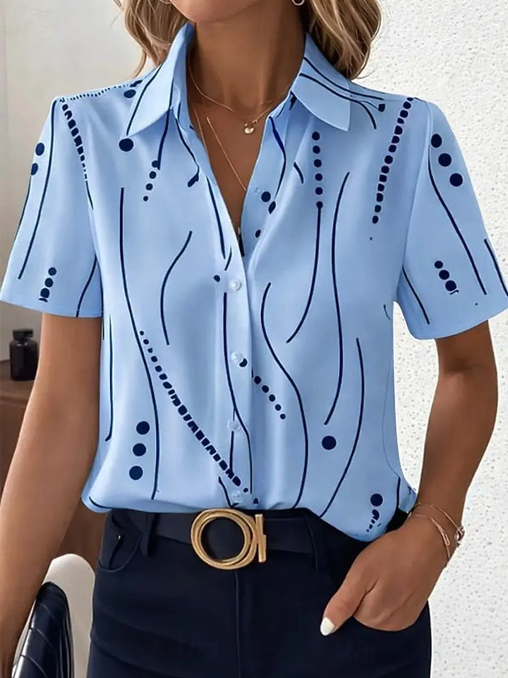 Marlowe Abstract Print Blouse