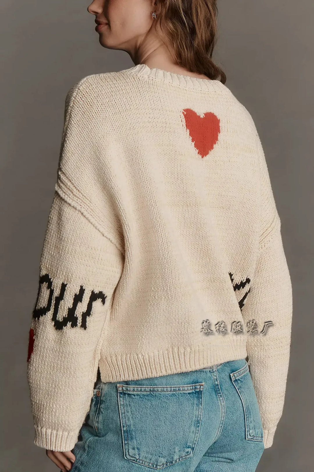Amore Heart Knit Sweater