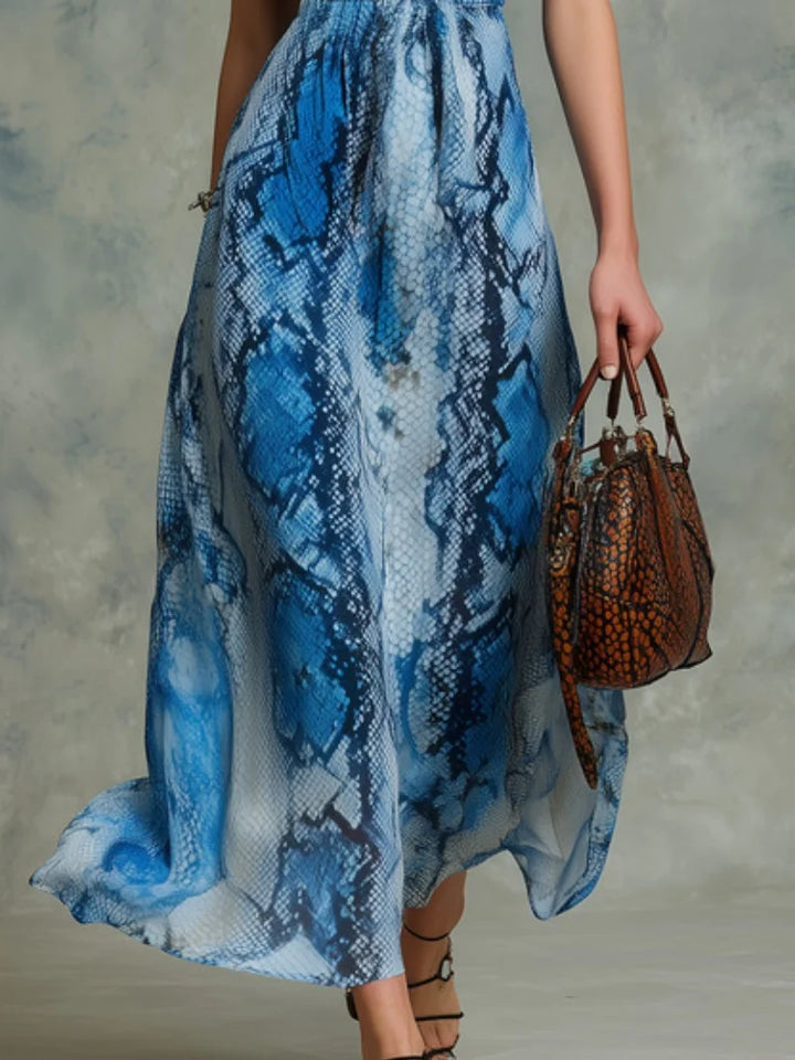 Sienn Snake Print  Maxi Dress