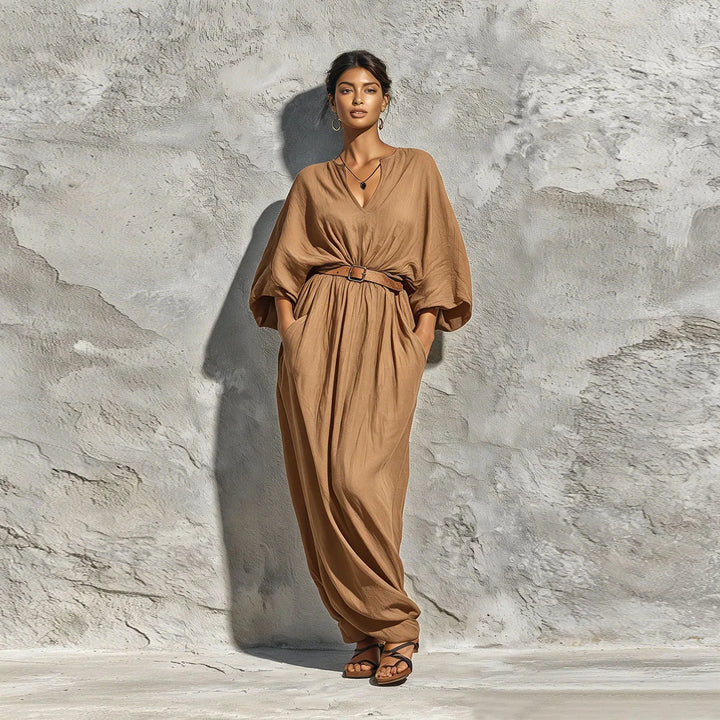 Soraya Adjustable Waist Long Dress