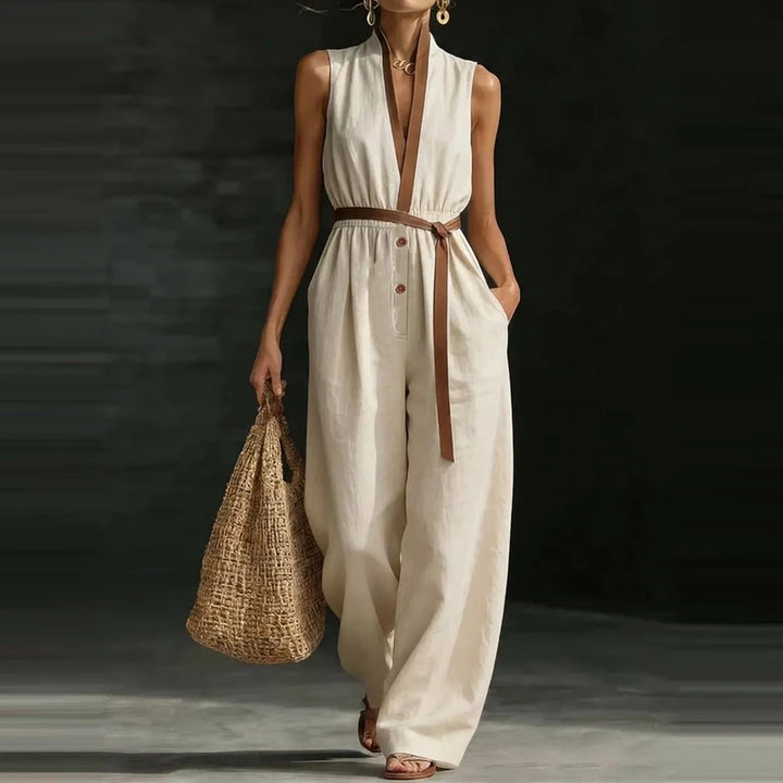 Celia V Neck Wide Leg Jumpsuit