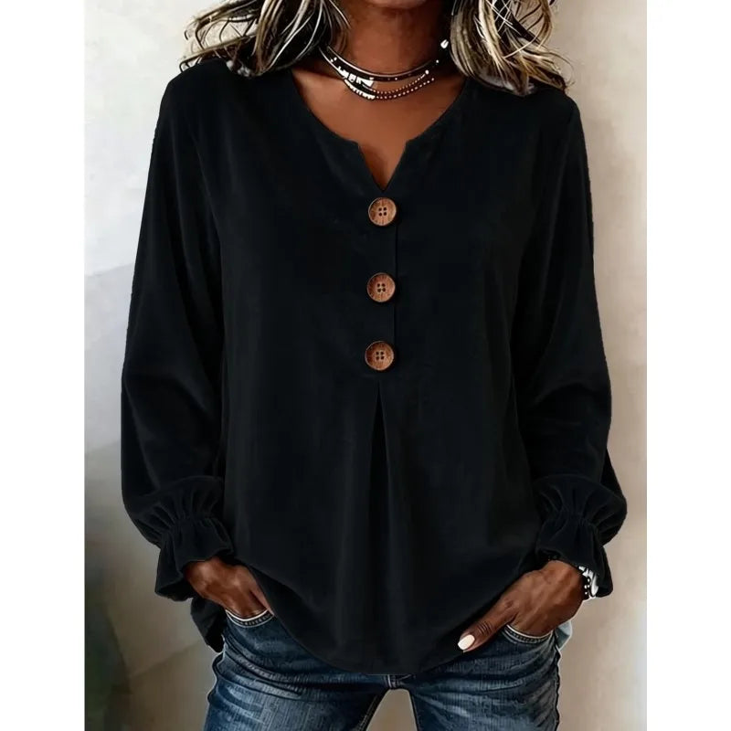 Ophelia Button Neck Blouse