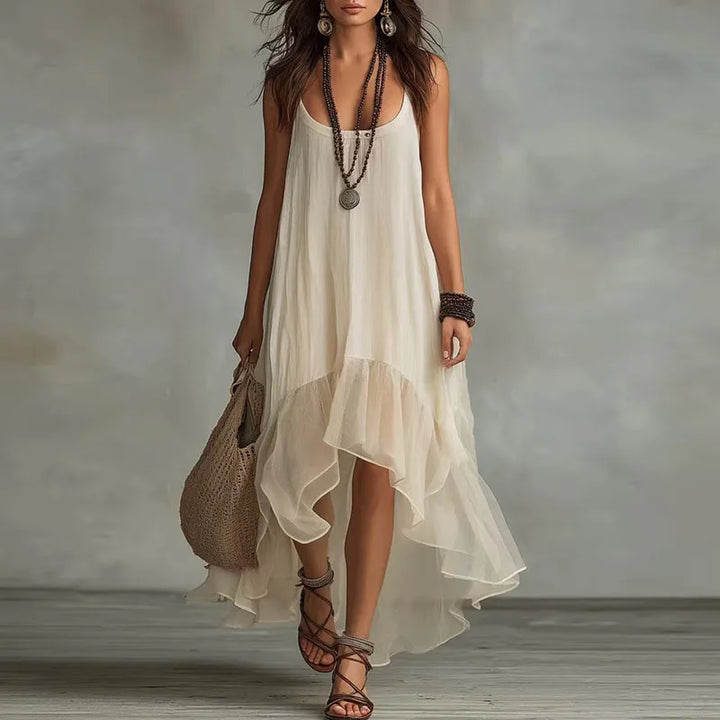 Deborah Flowy Ruffle Maxi Dress
