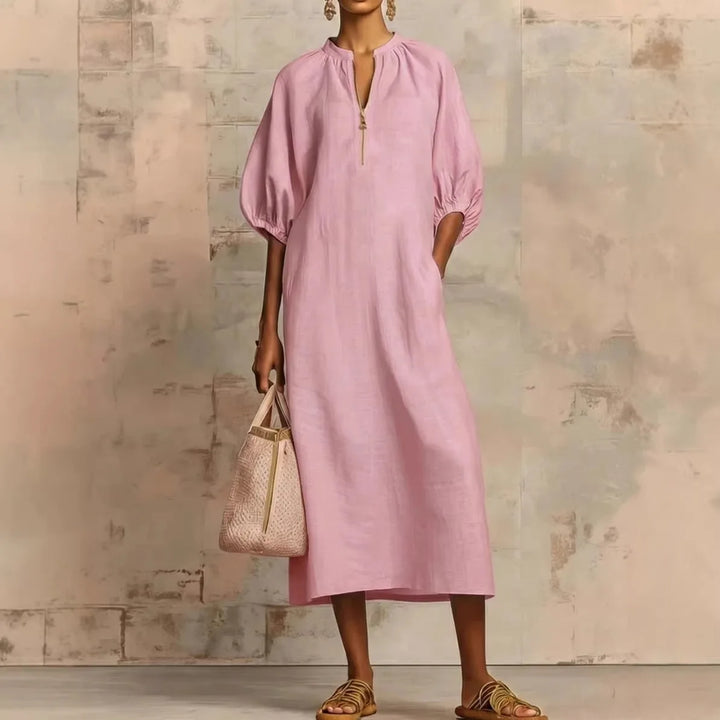 Solana Puff Sleeve Midi Dress