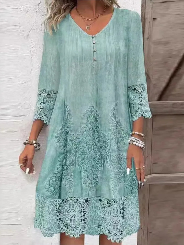 Rosalie Lace Trim Maxi Dress