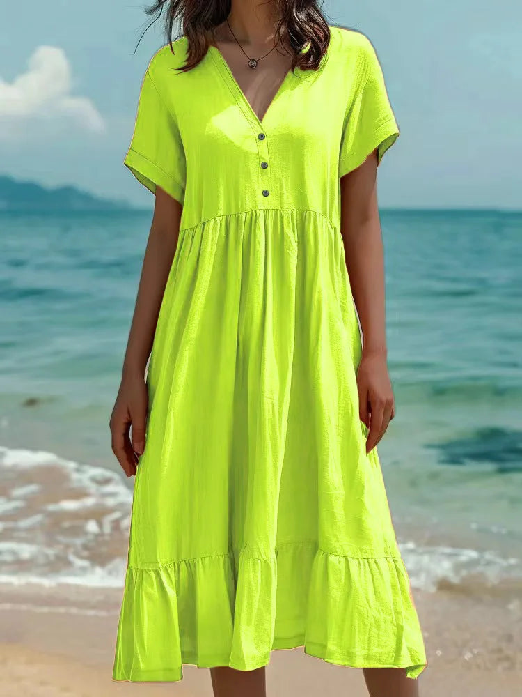 Sienna Button Front Maxi Dress