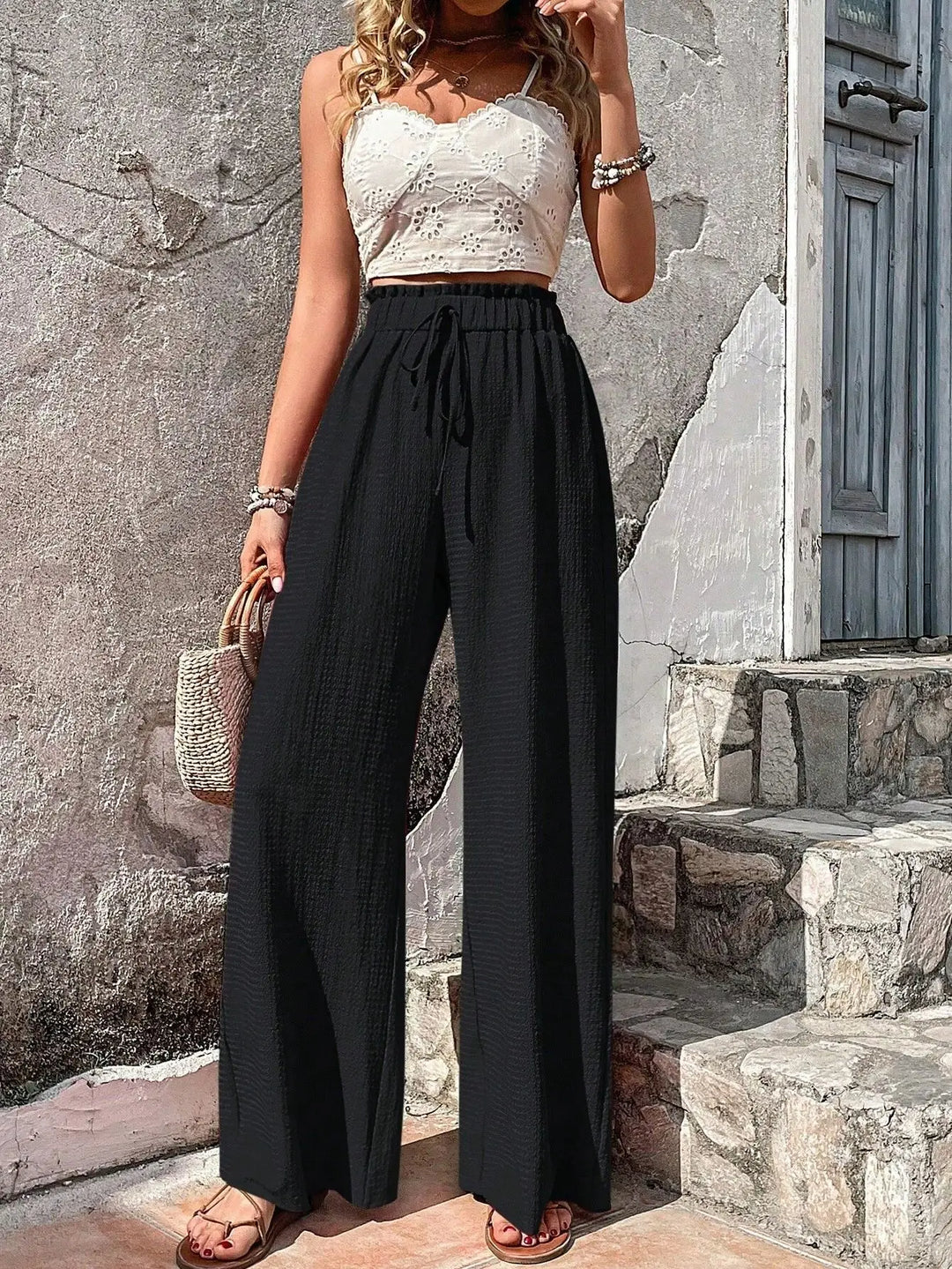 Aira High Waist Wide Leg Trousers
