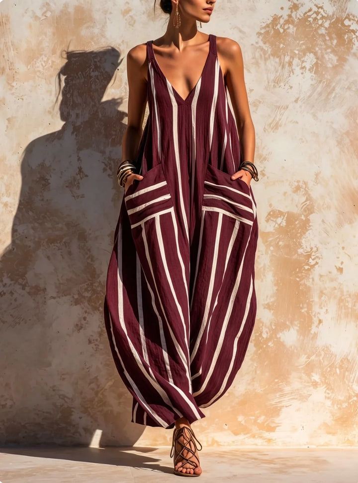 Brielle Loose Fit Linen Jumpsuit
