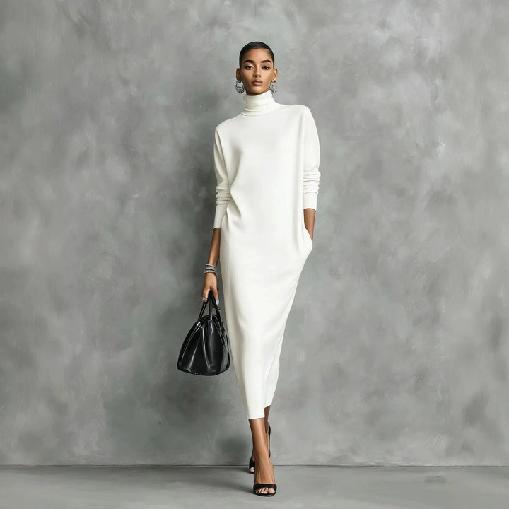 Elise Relaxed Fit Turtleneck Dress