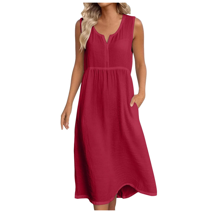 Rowan Notch Neck  Midi Dress