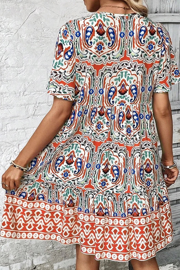 Ainsley Boho Floral Mini Dress