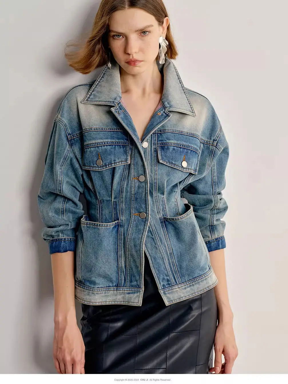 Brielle Washed Denim Jacket