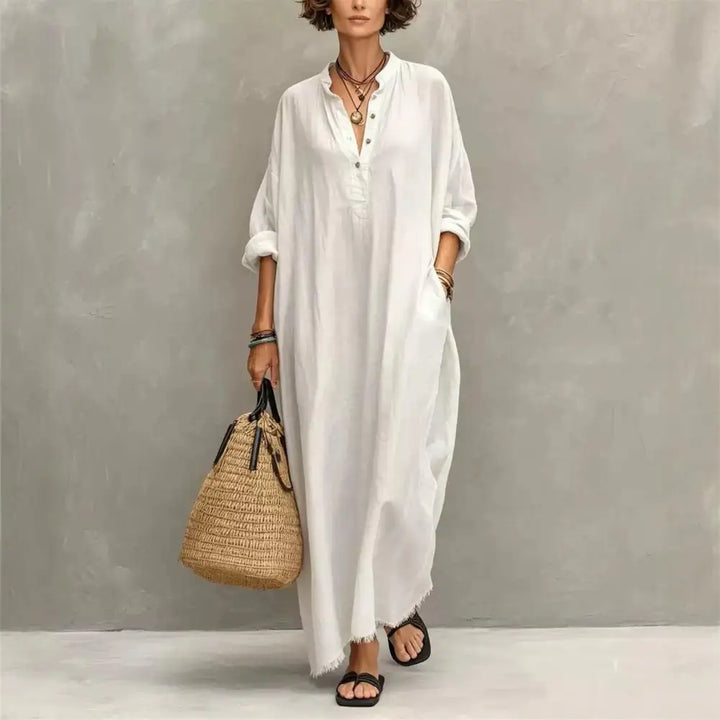Amy Casual Maxi Shirt Dress