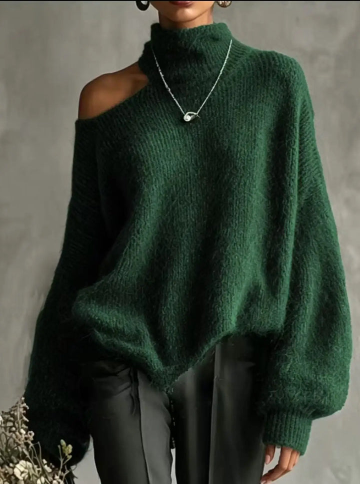 Thessaly Cutout Shoulder Sweater