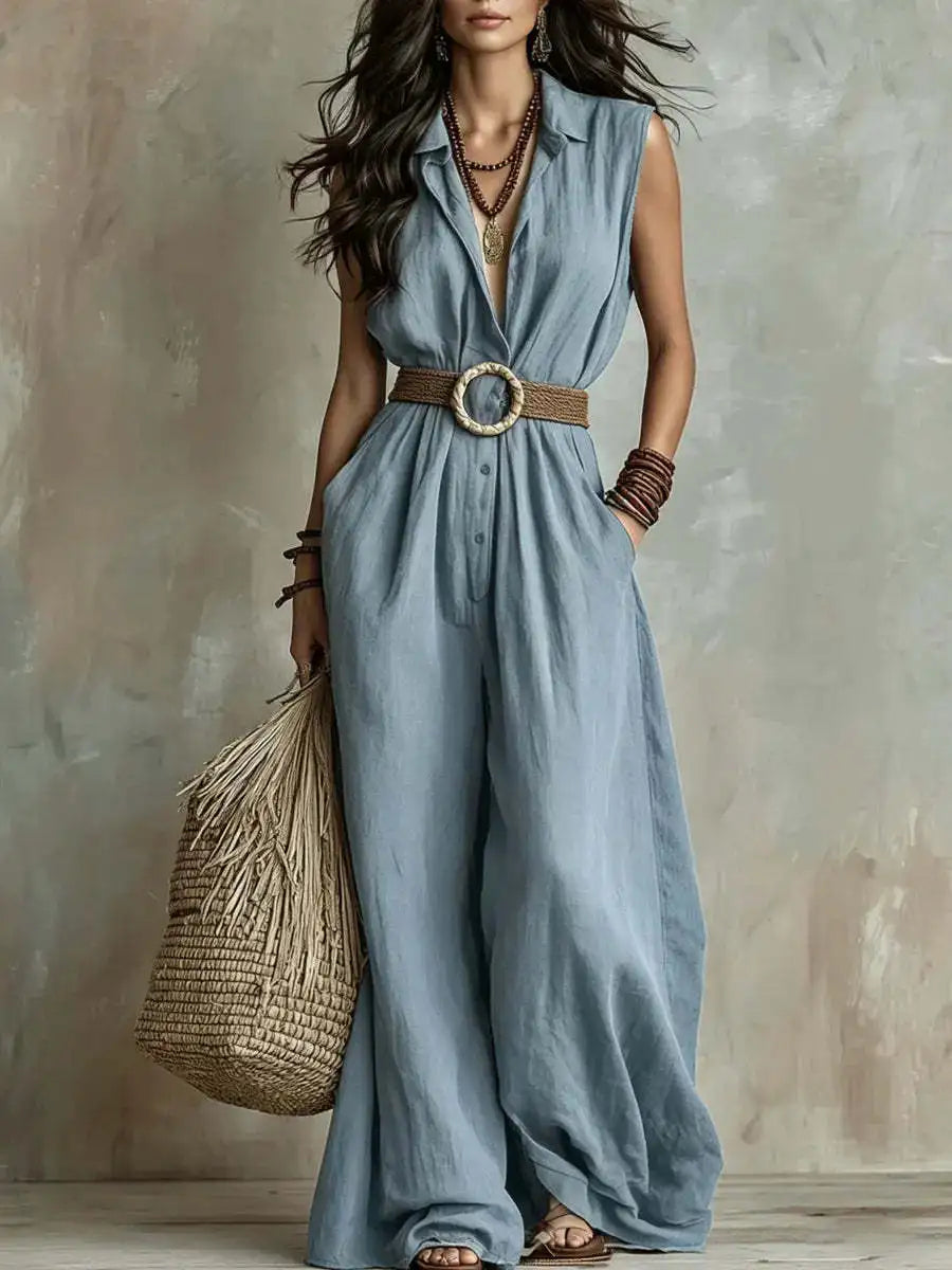 Brielle Elegant Wide Leg Jumpsuit