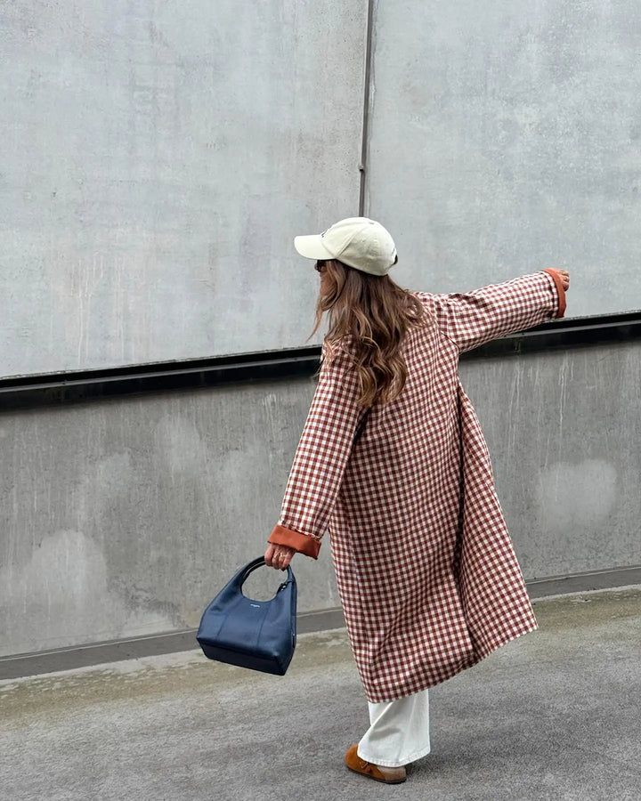 Marigold Gingham Trench Coat