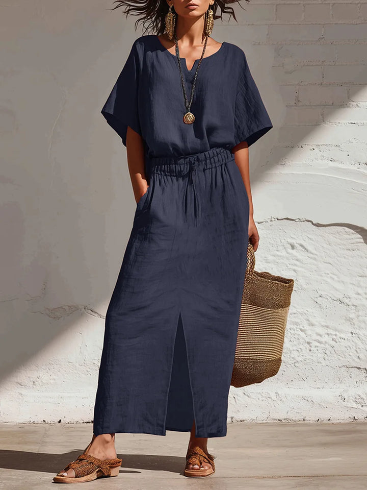 Marisol Sophisticated Split Skirt Boho Set