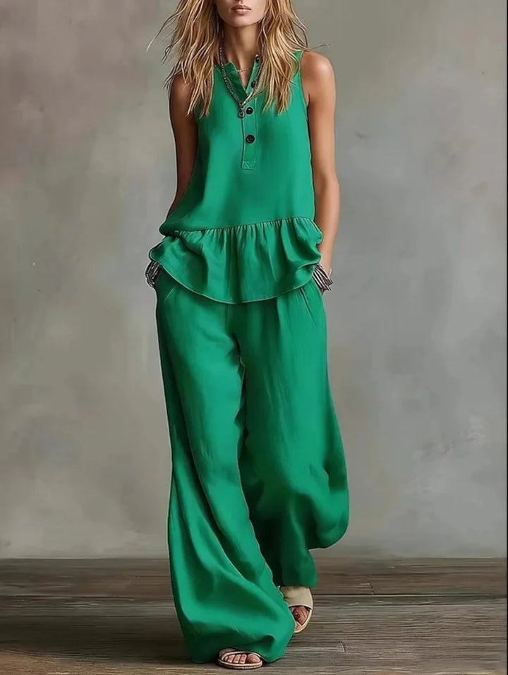Tonette Casual Wide Leg Pants Set