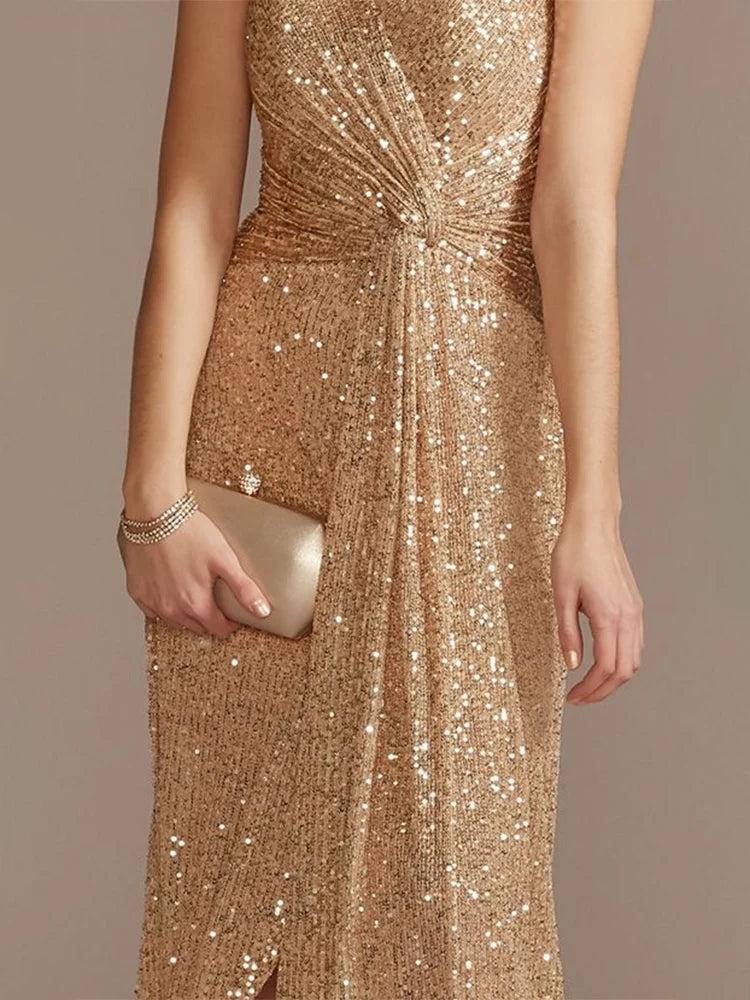 Katherine Sequin Evening Wedding Guest Dress