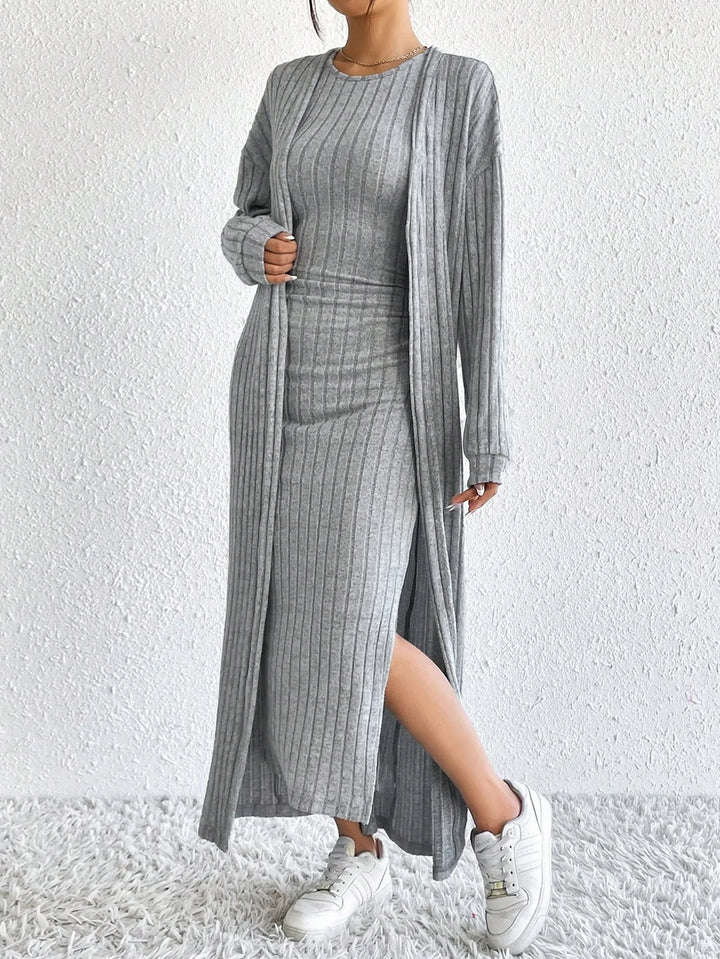 Nerissa Ribbed Sheath Dress Set
