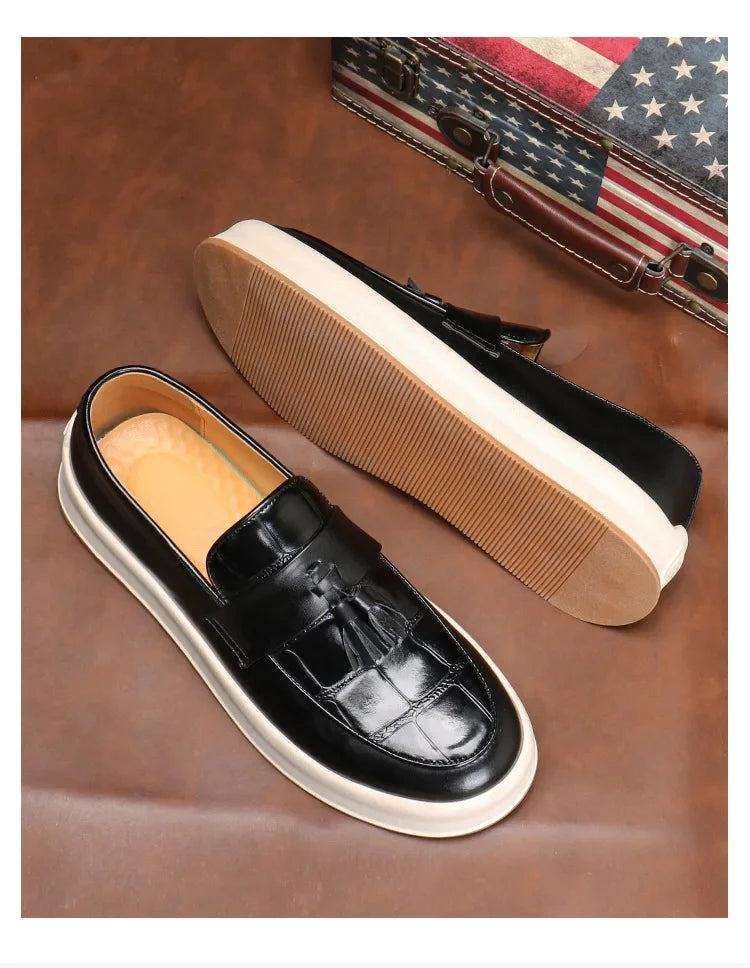 Ben Glossy Tassel Loafers