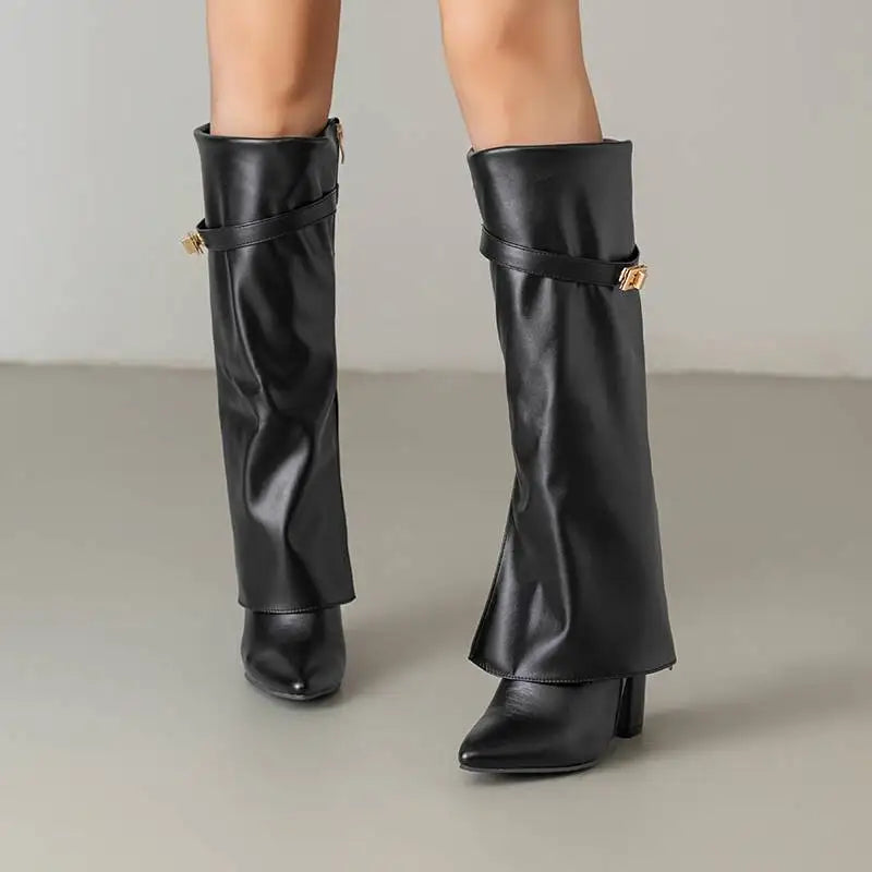 Monroe Square Heel Knee Boots