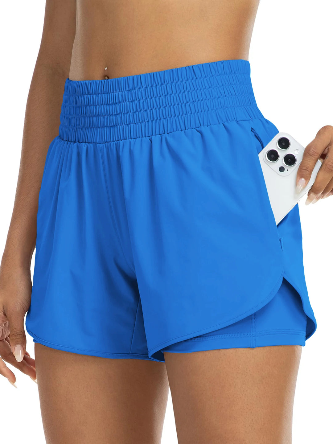 Andrea High-Waisted Track Shorts