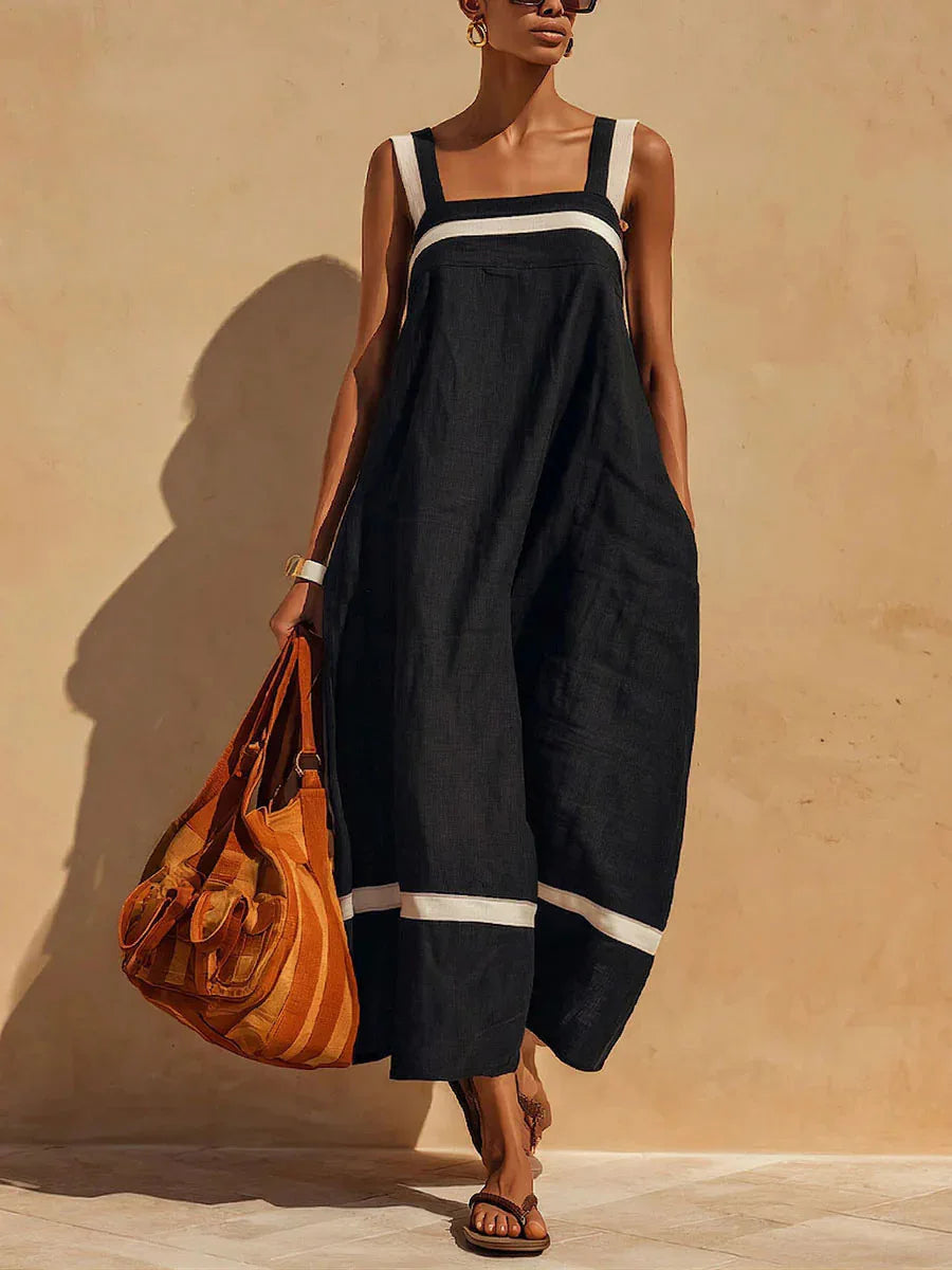 Karen Breathable Linen Slip Midi Dress