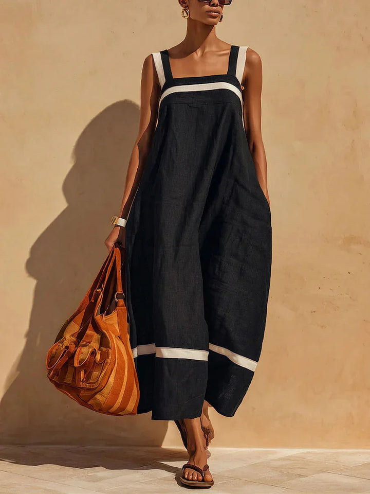 Karen Breathable Linen Slip Midi Dress