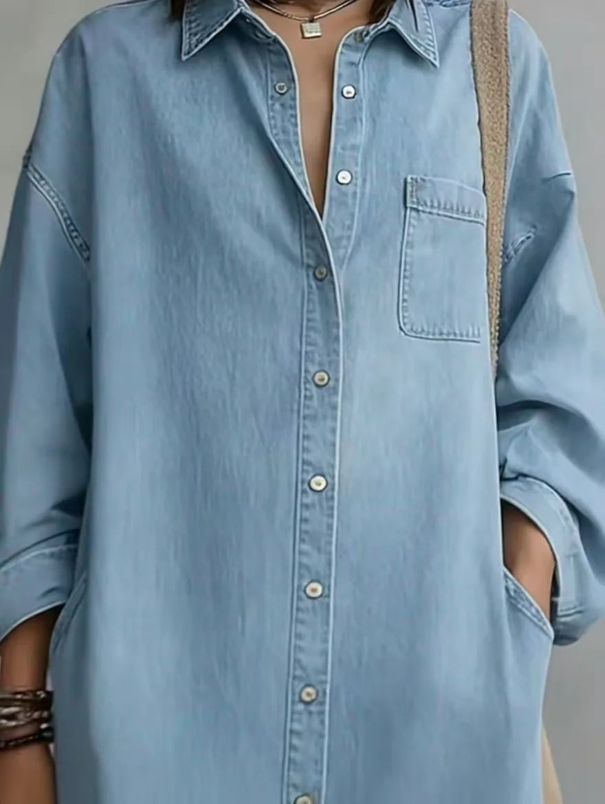Portia Relaxed Button Dress