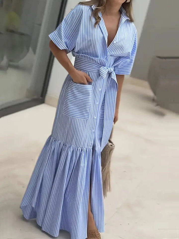 Madison Striped Pocket Maxi Dress