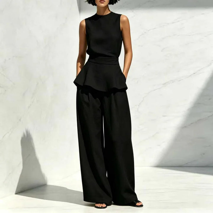 Camila Sleeveless Wide Leg Pants Set