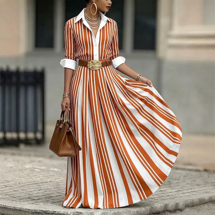 Kendra Chic Striped Maxi Dress