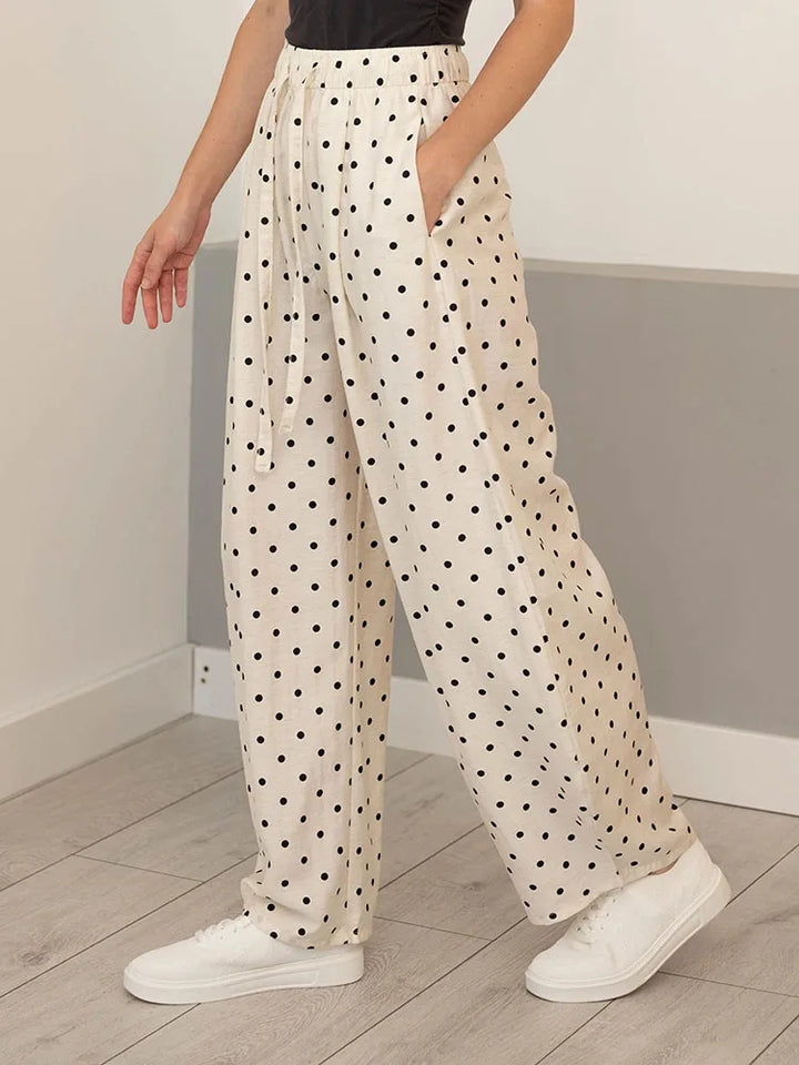 Elodie Barrel Polka Dot Trousers