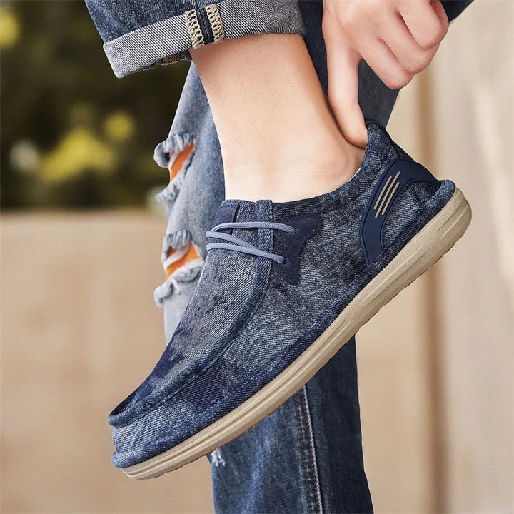 Grayson Washed Canvas Loafers
